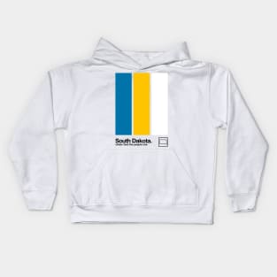 South Dakota Flag // Original Aesthetic Colors Artwork Design Kids Hoodie